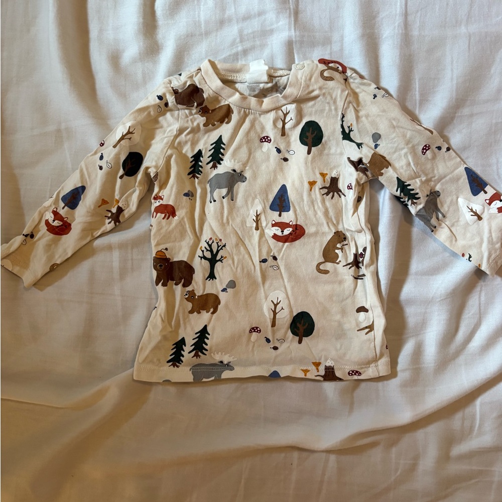 Kids Forest Print Long Sleeve Shirt